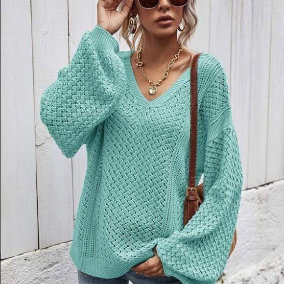 BETTER WITH YOU KNIT SWEATER- MINT - Picture 6 of 6